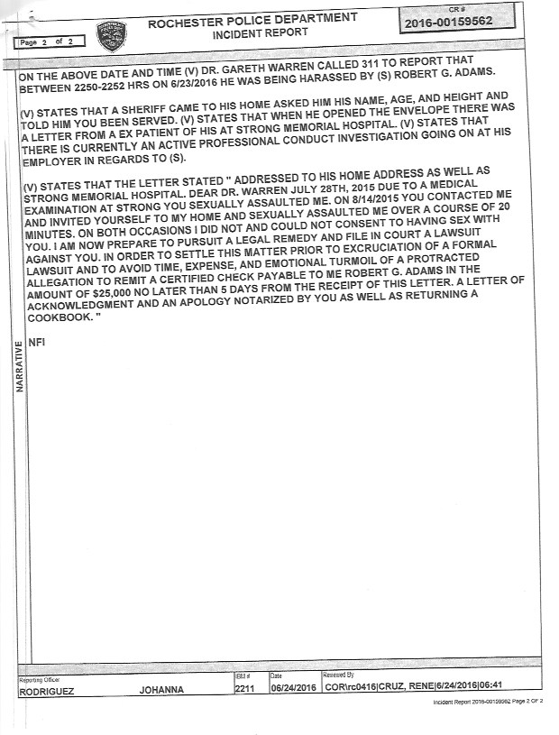 warrens crime report against me pt 2