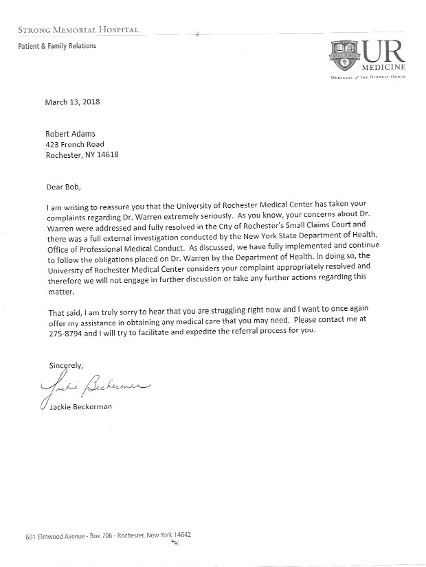 beckerman letters 2018